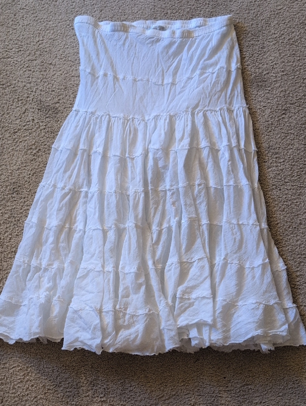 Solitaire White Tiered Maxi Skirt